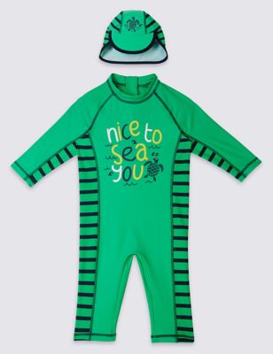 2 Piece Slogan Swim Outfit &#40;0-5 Years&#41;
